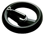RS PRO Black Glass-Fibre Reinforced Technopolymer Hand Wheel, 126mm diameter