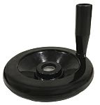 RS PRO Black Phenoplast Hand Wheel, 160mm diameter