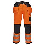 RS PRO Orange Abrasion Resistant Hi Vis Work Trousers, S Waist Size
