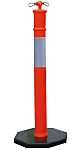 RS PRO Black & Orange Polypropylene Barrier Post