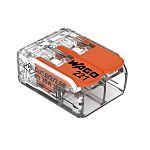 WAGO 221 Series Lever Connector, 2-Way, 41A, 20 → 10 AWG Wire, Cage Clamp Termination