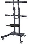 RS PRO Floor Mounting Portable TV Stand for 1 x Screen