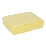 RS PRO Yellow Cloths for Heavy Duty Wiping, Box of 25, 49 x 38cm, Repeat Use