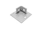 RS PRO Hot Dipped Galvanised Base Plate, 100 x 100 x 45mm