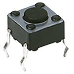 IP40 Side Tactile Switch, SPST 50 mA Through Hole