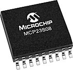 Microchip Technology MCP23S08T-E/SO, 8-Kanallı I/O Entegresi, 10MHz, SPI, 18-Pinli SOIC