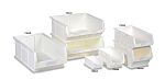 RS PRO 28.3L White PP Semi-open Fronted Container, 182mm x 375mm x 420mm