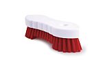 RS PRO Soft/Hard Bristle Red Scrubbing Brush, PET bristle material