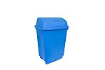 RS PRO 50L Blue Flip Plastic Waste Bin