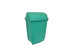RS PRO 50L Green Flip Plastic Waste Bin