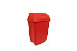 RS PRO 50L Red Flip Plastic Waste Bin