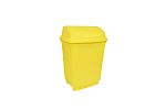 Contenedor RS PRO Amarillo con tapa basculante de 50L de Plástico