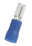 RS PRO Blue Insulated Female Spade Connector, Receptacle, 0.5 x 2.8mm Tab Size, 1.5mm² to 2.5mm²