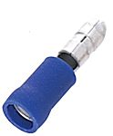 RS PRO Insulated Male Crimp Bullet Connector, 1.5mm² to 2.5mm², 16AWG to 14AWG, 4mm Bullet diameter, Blue