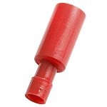 RS PRO Insulated Male Crimp Bullet Connector, 0.5mm² to 1.5mm², 22AWG to 16AWG, 4mm Bullet diameter, Red