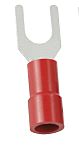 RS PRO Insulated Crimp Spade Connector, 0.5mm² to 1.5mm², 22AWG to 16AWG, 3.7mm Stud Size Vinyl, Red