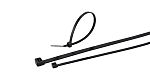 RS PRO Cable Tie, 300mm x 7.6 mm, Black PP, Pk-100