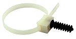 RS PRO Cable Tie, Montage sur selle, 238.2mm x 7.1 mm, Natural Nylon, Pk-100