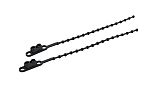 RS PRO Cable Tie, Nœud à double tête, 150mm x 3.6 mm, Black PE, Pk-100