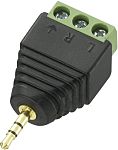 RS PRO Jack Plug Cable Mount Phone Plug Adapter Plug, 3Pole 5A
