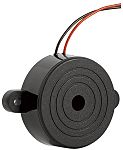 RS PRO 90dB Lead Wire Buzzer Internal Piezo Buzzer, 41.8 (Dia.) x 16mm, 3V dc Min, 28V dc Max