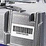 Etiqueta y cinta para impresora de etiquetas Brady sobre fondo Blanco de 12.7 x 25.4mm, 2500 Per Roll, para usar con