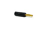 RS PRO Black Male Banana Connectors, 4 mm Connector, Solder Termination, 16A, 50V, Gold Plating