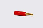 RS PRO Red Male Banana Connectors, 4 mm Connector, Crimp, Screw, Solder Termination, 16A, 50V, Gold Plating