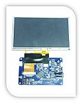 Bridgetek VM816C50A-D, EVE Credit Card Board 5in LCD Development Module With SPI for BT816 Embedded Video Engine