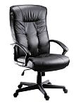 Silla RS PRO de color Negro ajustable Sobre Ruedas, asiento de Revestimiento de piel, alt. asiento 46 → 55cm