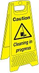 Caution Cleaning in Progress Floor Stand