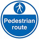 RS PRO Vinyl Mandatory Pedestrians Sign With English Text