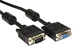 RS PRO Male VGA to Female VGA Cable, 10m Black