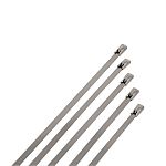 RS PRO Cable Tie, Ball Lock, 150mm x 4.6 mm 316 Stainless Steel
