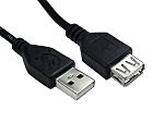 RS PRO USB 2.0 Cable, Male USB A to Female USB A Cable, 500mm