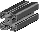 RS PRO Black Aluminium Profile Strut, 40 x 40 mm, 8mm Groove, 3000mm Length