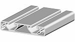 RS PRO Silver Aluminium Profile Strut, 80 x 16 mm, 8mm Groove, 3000mm Length