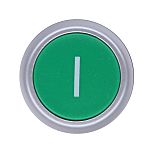 Push Button Head Green 22mm  Round "I"