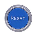 Push Button Blue 22mm Round "RESET"