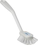 Vikan Medium Bristle White Scrubbing Brush, 23mm bristle length, PET bristle material