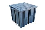 4 Way Entry Single IBC Spill Pallet Blac