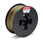 RS PRO 1.75mm Gold PLA 3D Printer Filament, 1kg