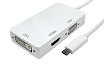 RS PRO USB C to DVI, HDMI, VGA Adapter, USB 3.1, 1 Supported Display(s)