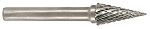 RS PRO Cone Burr, 12mm Capacity, Tungsten Carbide Blade