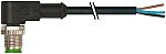 Murrelektronik Limited Right Angle Male 4 way M12 to Unterminated Sensor Actuator Cable, 3m
