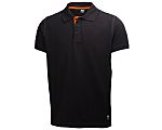 Helly Hansen Oxford Black Cotton Polo Shirt, UK- M, EUR- M