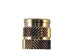 RS PRO, M4 Brass Threaded Insert, 6.3mm diameter 5.6mm Depth 8.2mm