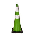 Cono de Seguridad y Tráfico RS PRO reflectante de PVC Verde, con base lastrada, altura: 90 cm