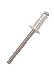 Remache ciego RS PRO de aluminio, Ø 2.4mm x 4mm, para espesor de 0.5mm → 2mm, color Gris