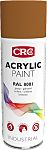 Pintura con aerosol CRC de color Marrón Brillo, RAL 8001, de 400ml
